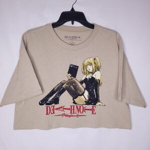 Death Note Misa Amane T Shirt Womens Large Tan Cropped